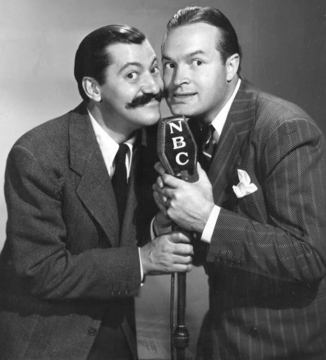 Hope and his comic sidekick, Jerry Colonna in a promo photo for “The Pepsodent Show”. 